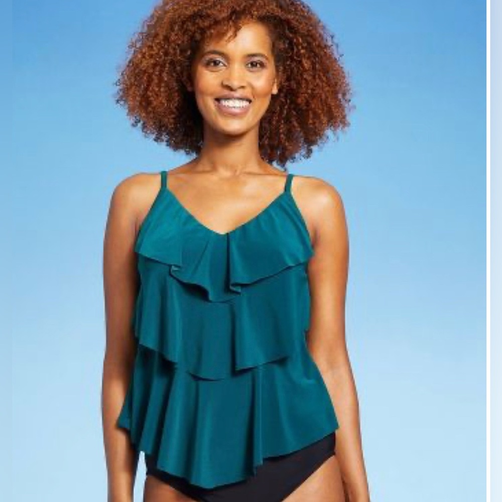 Aqua Green Teal and Black Bikini